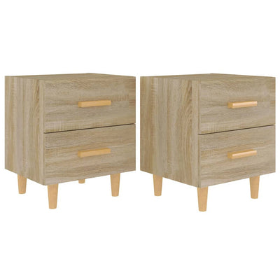 sengeborde 40x35x47,5 cm 2 stk. sonoma-eg