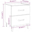 sengebord 40x35x47,5 cm hvid
