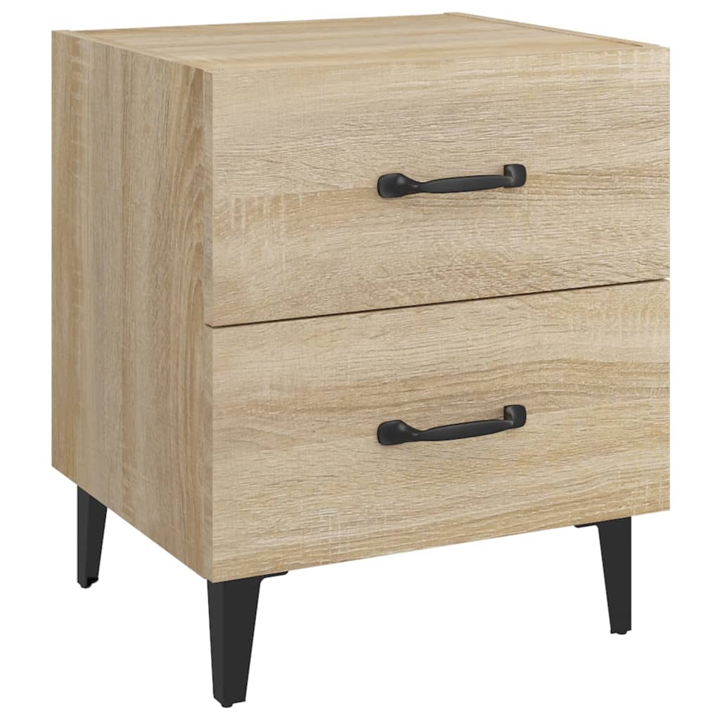 sengeborde 40x35x47,5 cm 2 stk. sonoma-eg