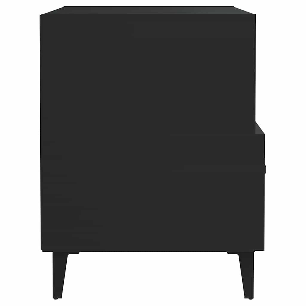 sengebord konstrueret træ sort
