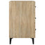 sengebord 40x40x66 cm konstrueret træ sonoma-eg