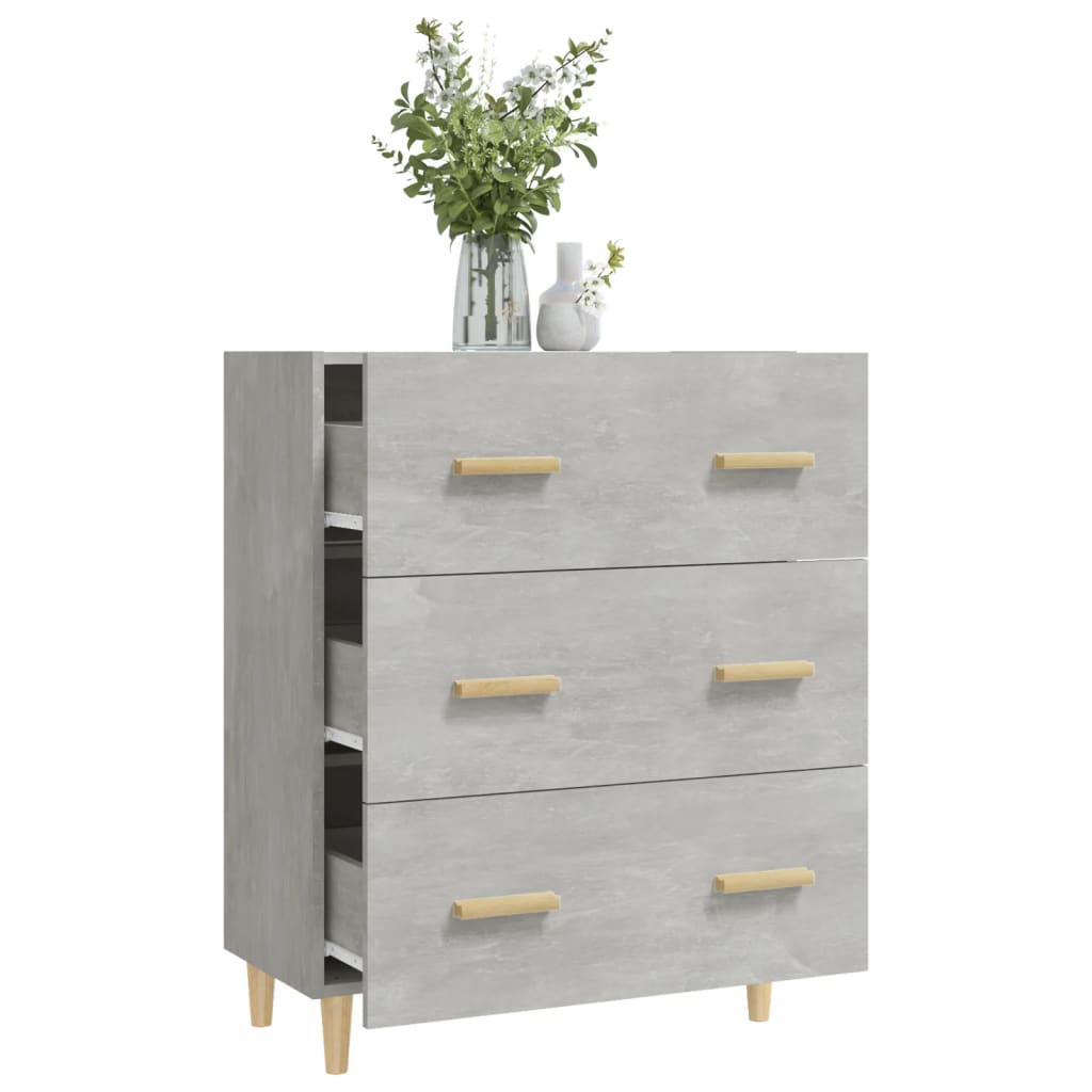 skænk 70x34x90 cm konstrueret træ betongrå