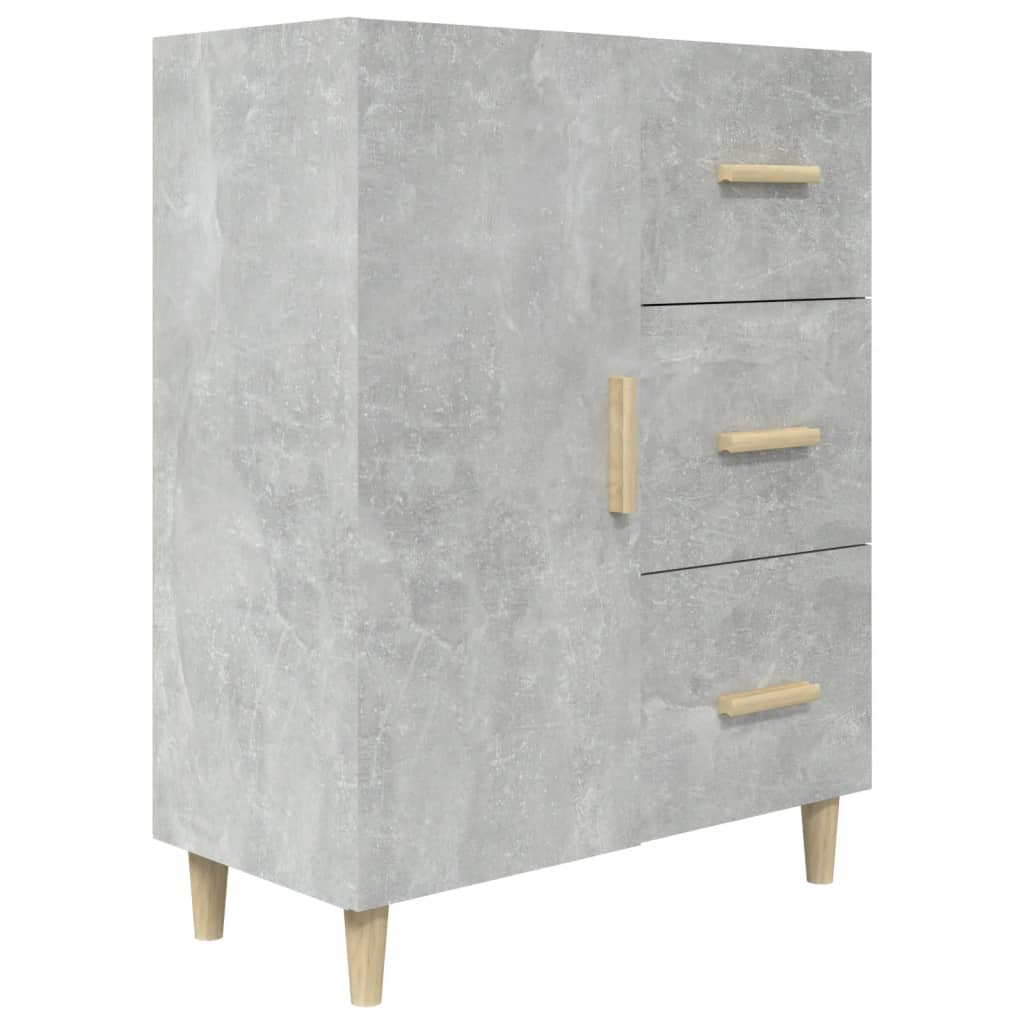 skænk 69,5x34x90 cm konstrueret træ betongrå