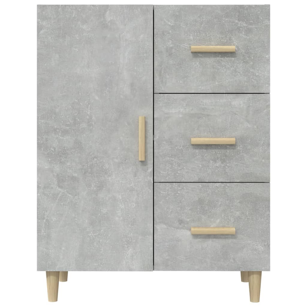 skænk 69,5x34x90 cm konstrueret træ betongrå