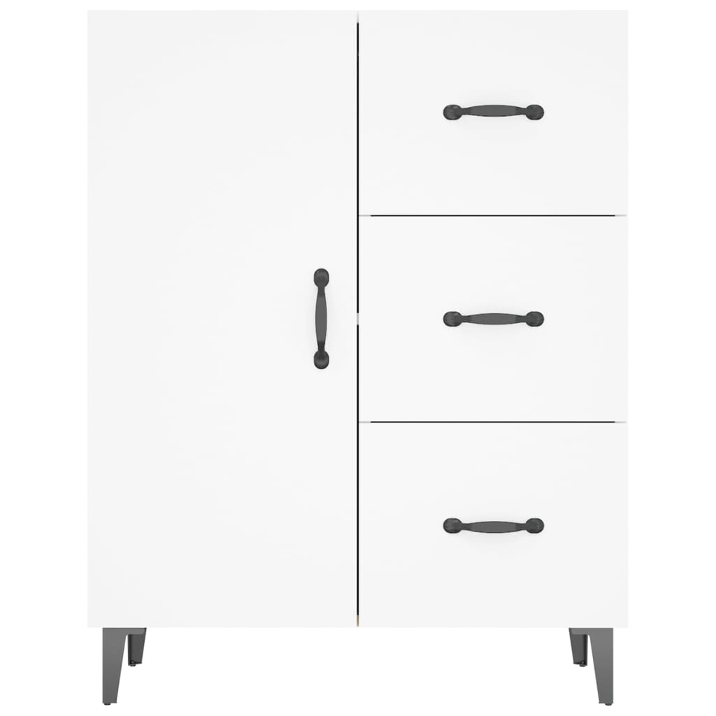 skænk 69,5x34x90 cm konstrueret træ hvid