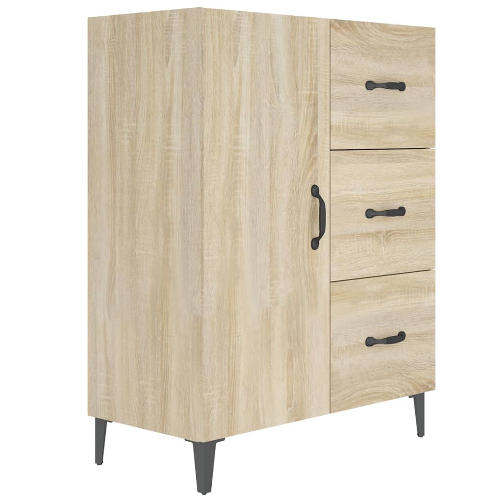 skænk 69,5x34x90 cm konstrueret træ sonoma-eg