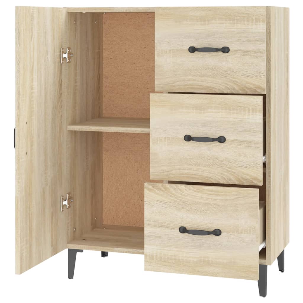 skænk 69,5x34x90 cm konstrueret træ sonoma-eg