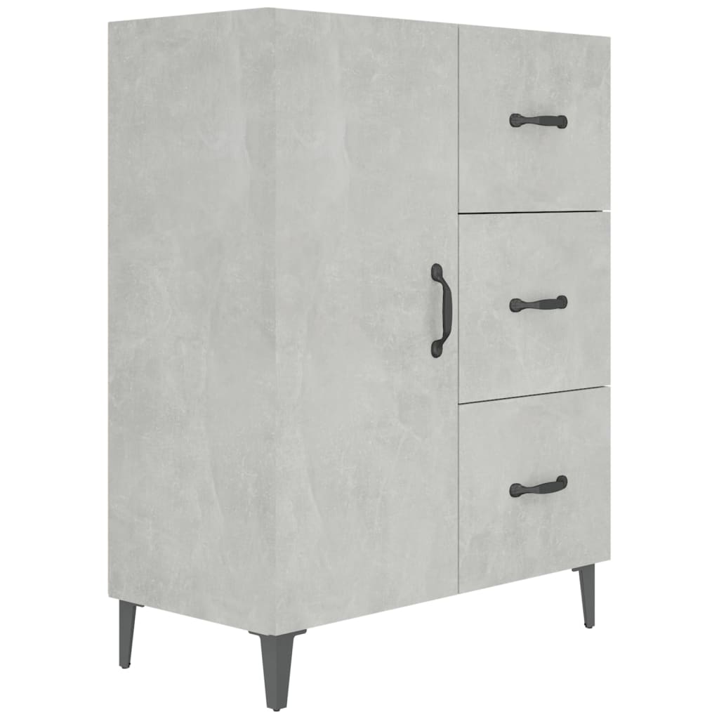 skænk 69,5x34x90 cm konstrueret træ betongrå
