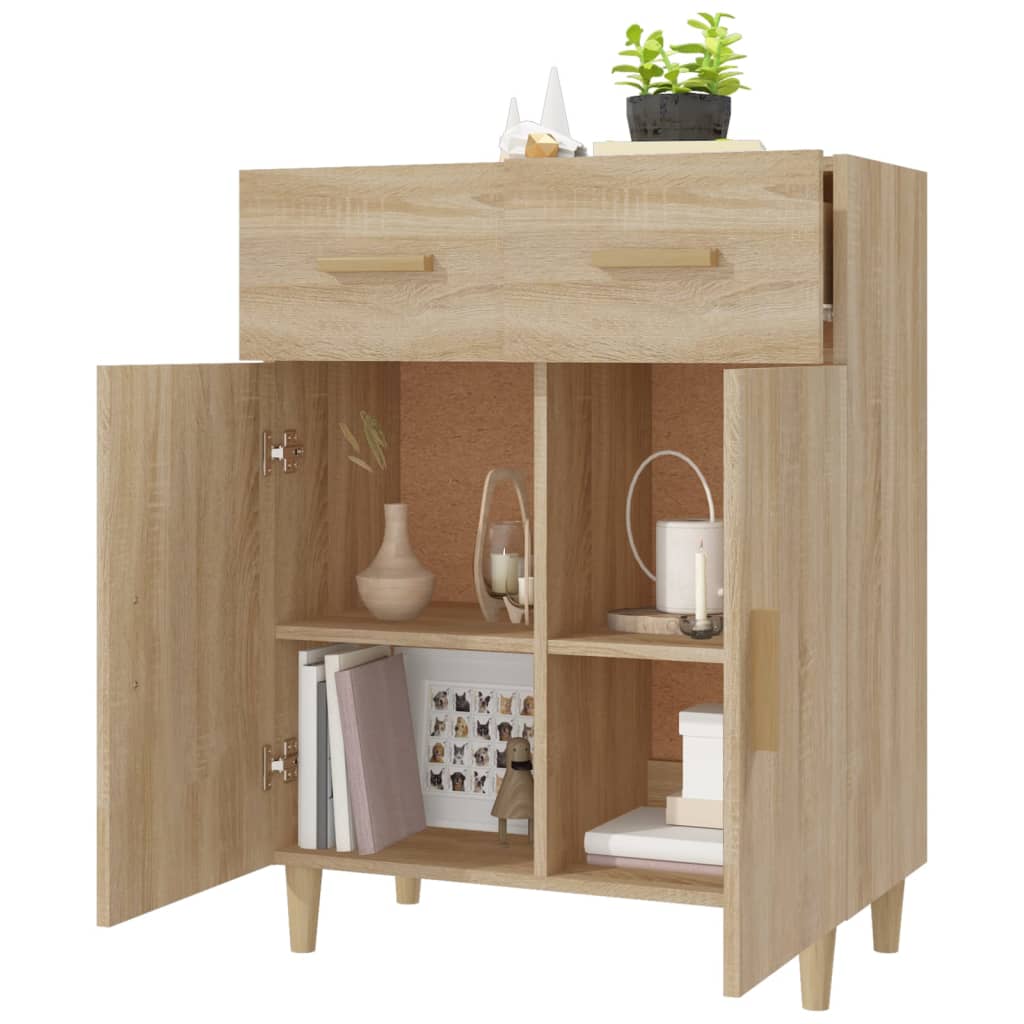 skænk 69,5x34x89 cm konstrueret træ sonoma-eg