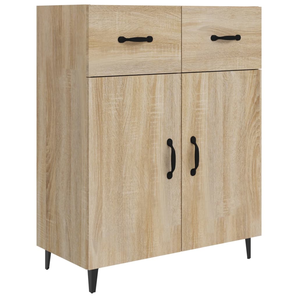 skænk 69,5x34x90 cm konstrueret træ sonoma-eg