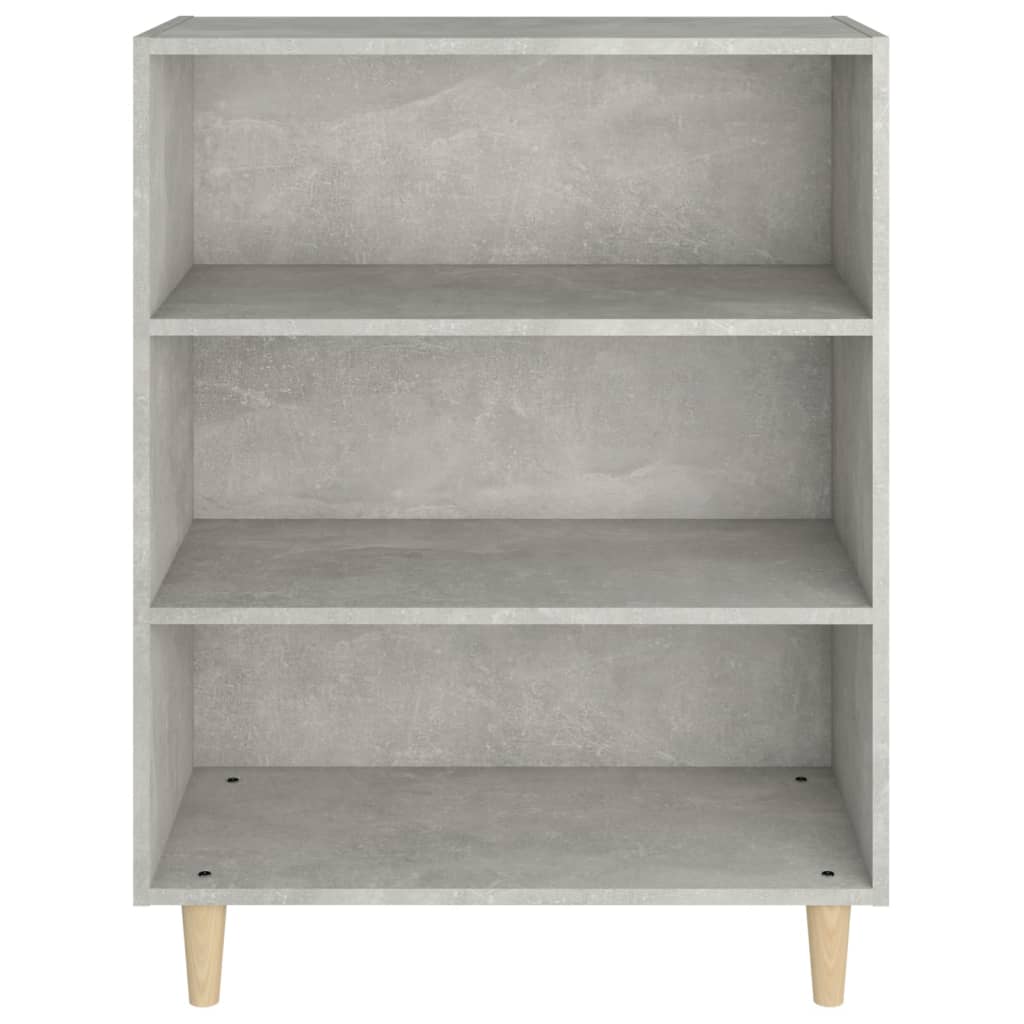 skænk 69,5x32,5x90 cm konstrueret træ betongrå