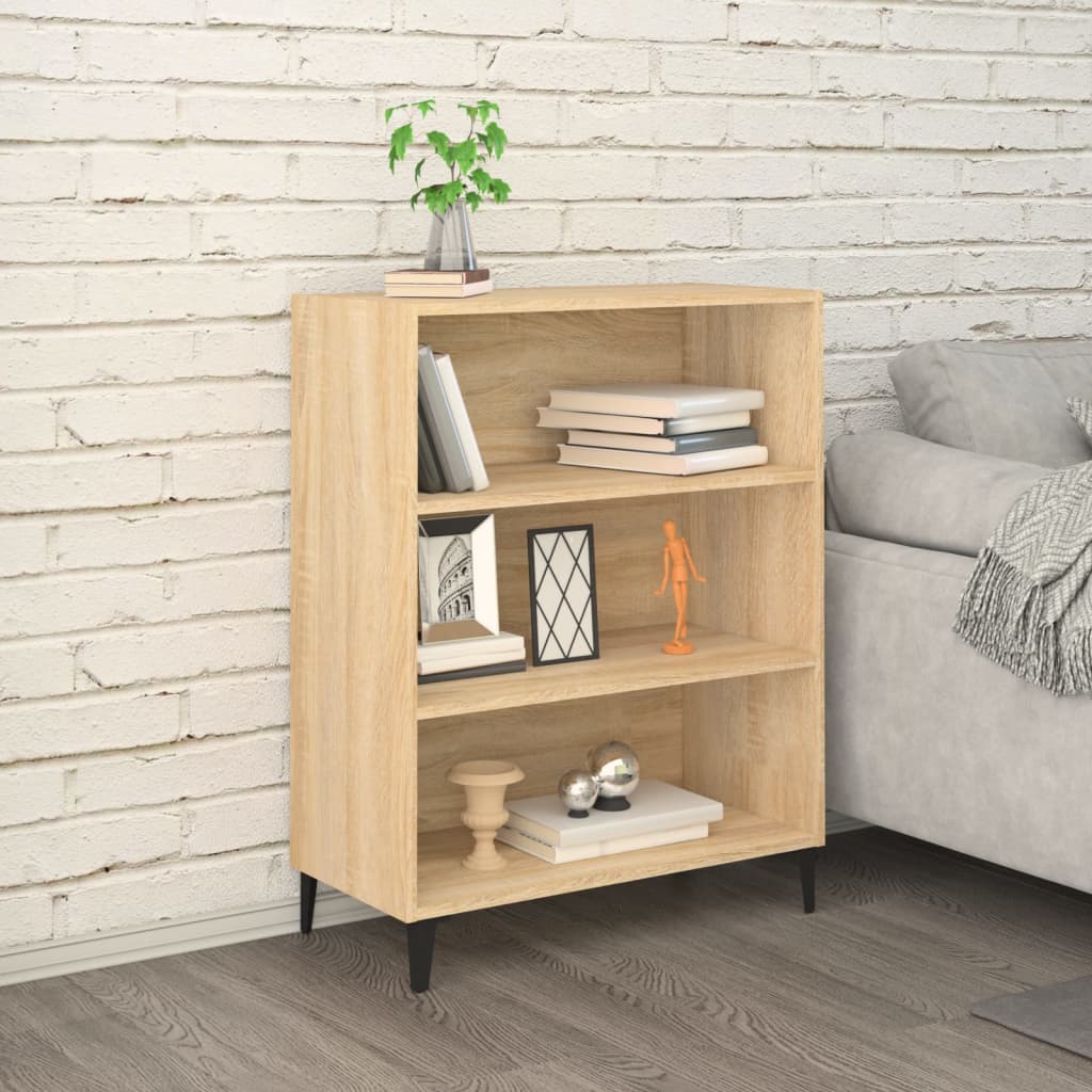 skænk 69,5x32,5x90 cm konstrueret træ sonoma-eg