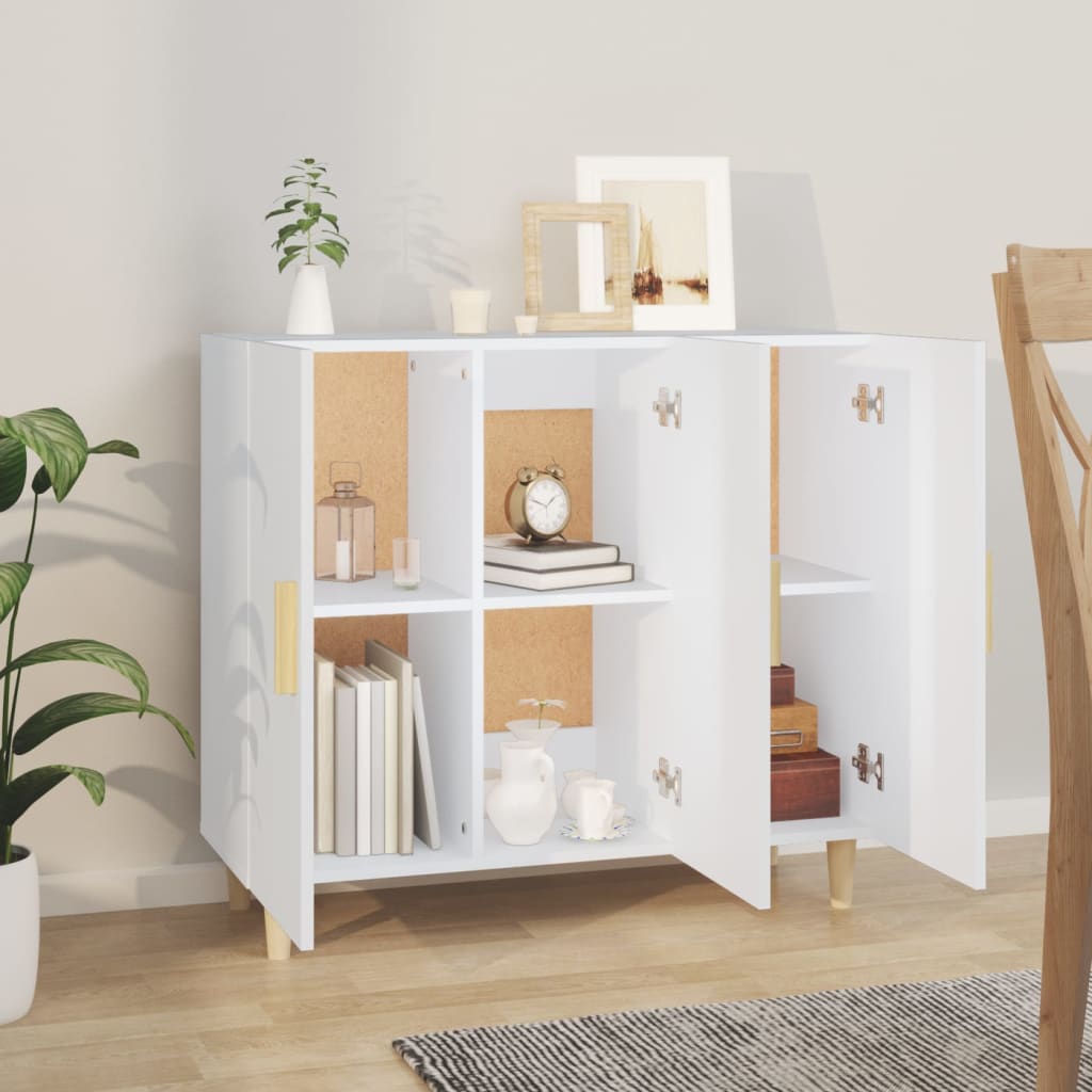 skab 90x34x80 cm konstrueret træ hvid