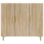 skab 90x34x80 cm konstrueret træ røget egetræsfarve