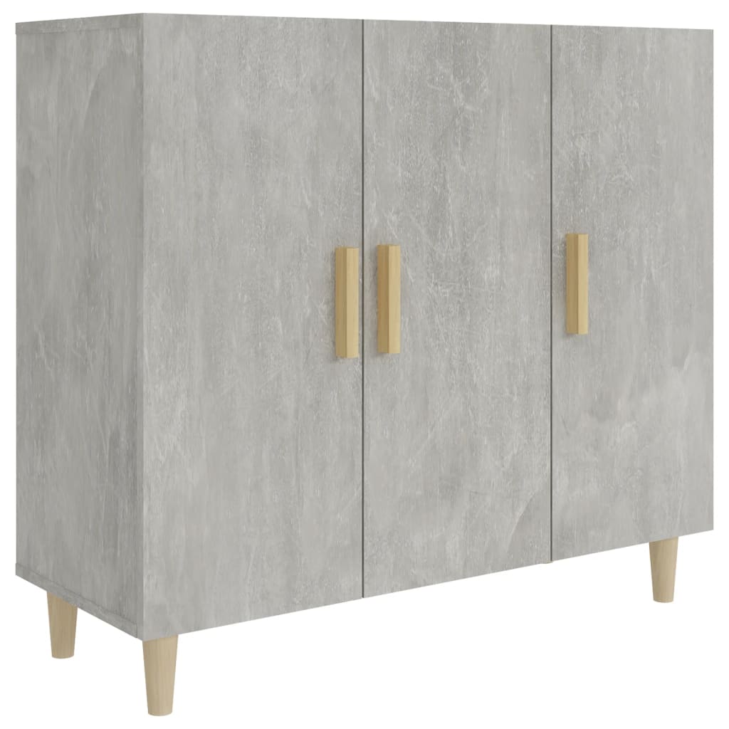 skab 90x34x80 cm konstrueret træ betongrå