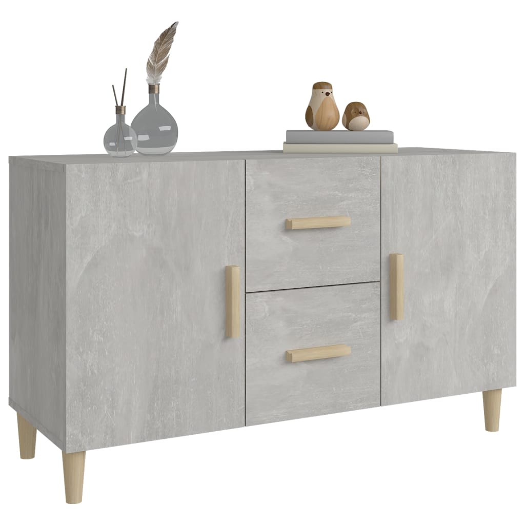 skænk 100x36x60 cm konstrueret træ betongrå