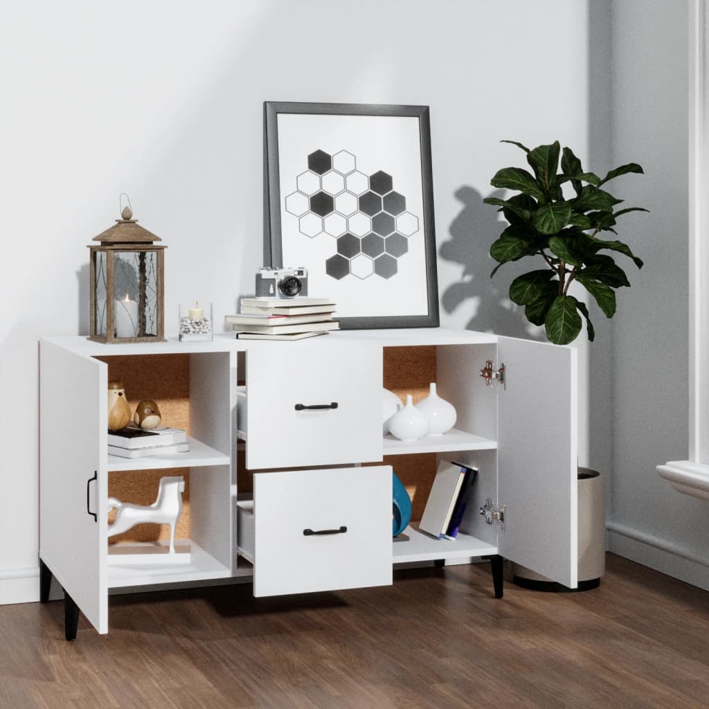 skænk 100x36x60 cm konstrueret træ hvid