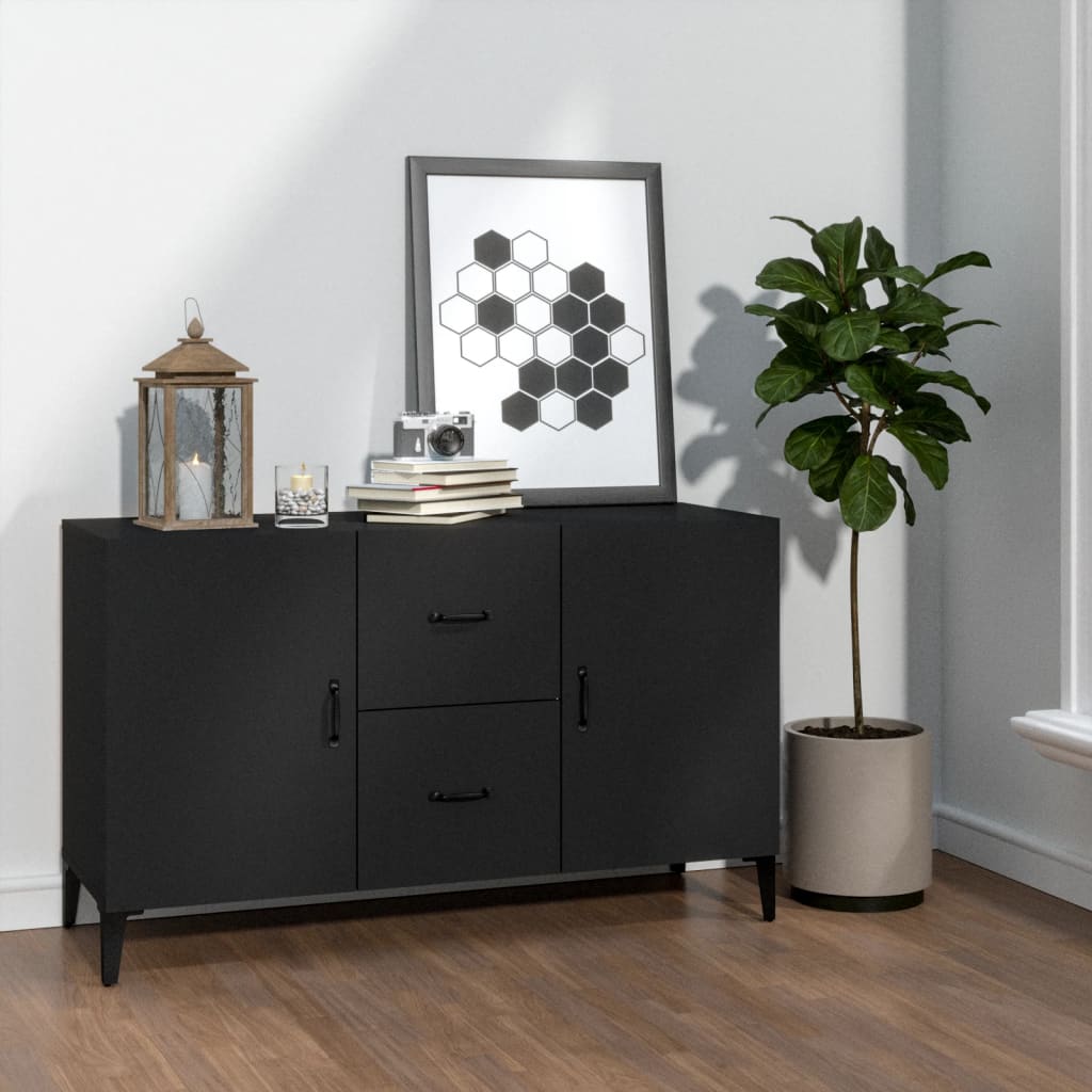 skænk 100x36x60 cm konstrueret træ sort
