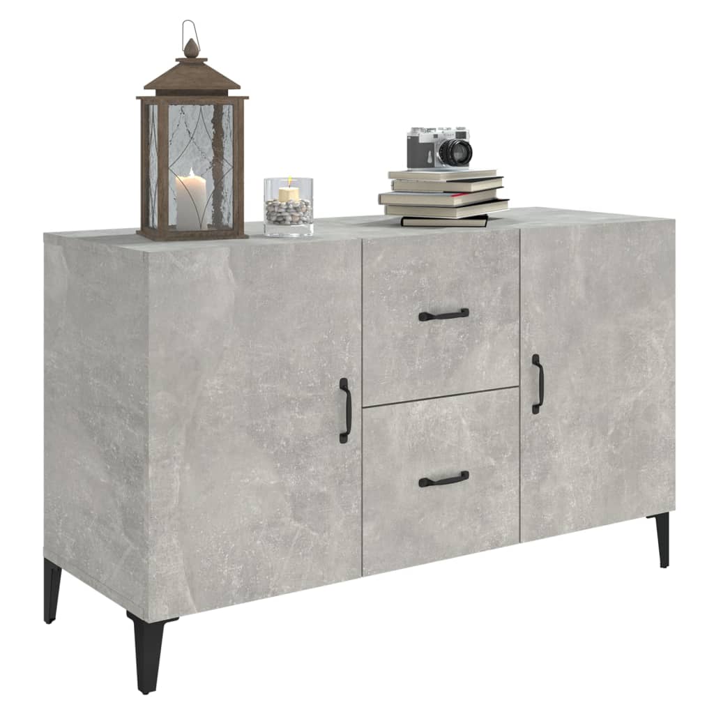 skænk 100x36x60 cm konstrueret træ betongrå
