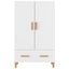 skab 70x31x115 cm konstrueret træ hvid