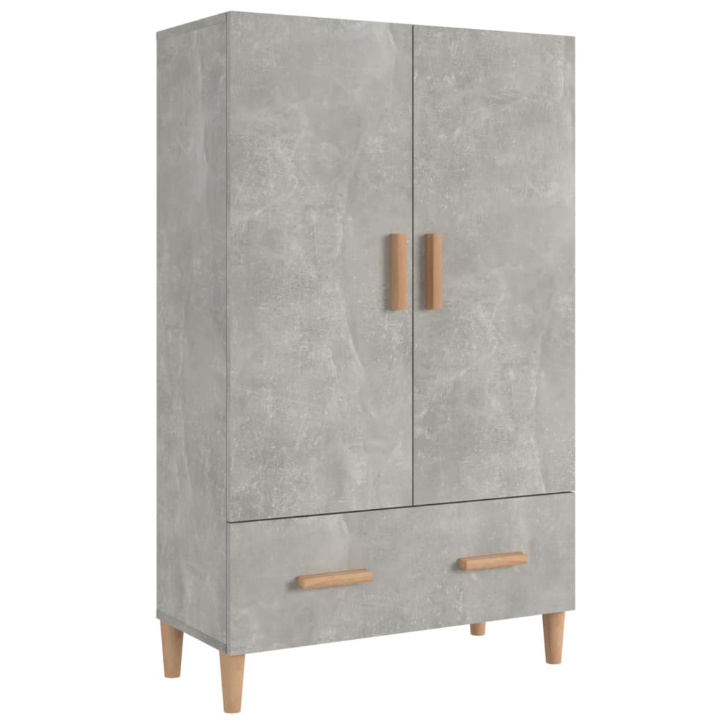skab 70x31x115 cm konstrueret træ betongrå