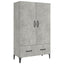 skab 70x31x115 cm konstrueret træ betongrå