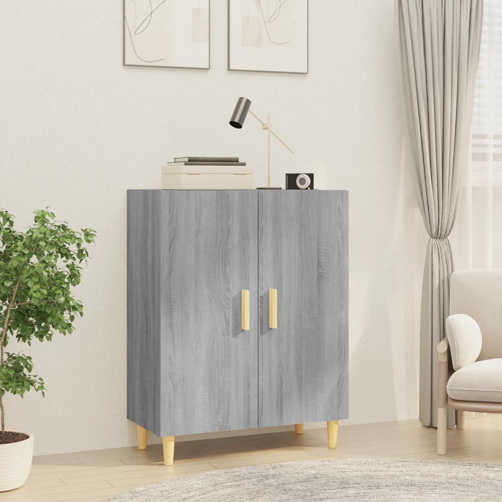 skænk 70x34x90 cm konstrueret træ grå sonoma-eg