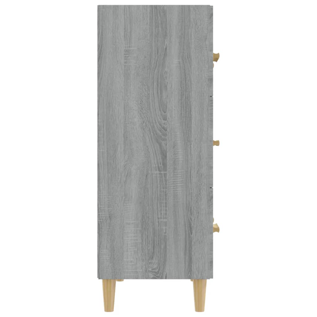skænk 70x34x90 cm konstrueret træ grå sonoma-eg
