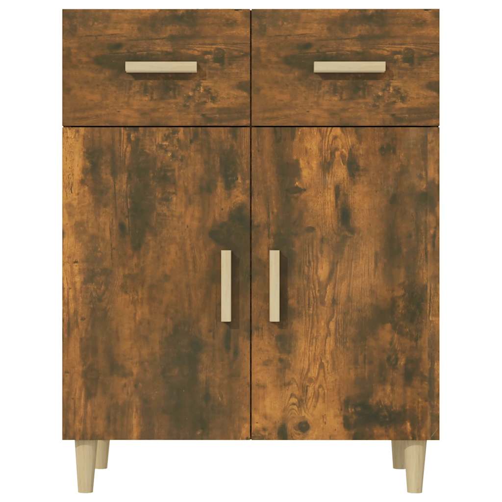skænk 69,5x34x89 cm konstrueret træ røget egetræsfarve