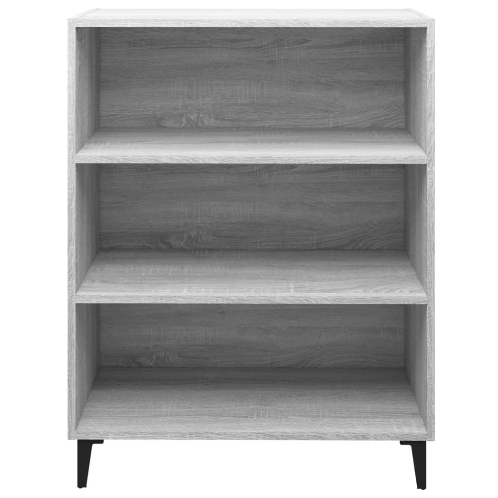 skænk 69,5x32,5x90 cm konstrueret træ grå sonoma-eg