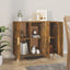 skab 90x34x80 cm konstrueret træ røget egetræsfarve