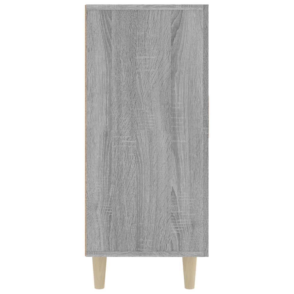 skab 90x34x80 cm konstrueret træ grå sonoma-eg