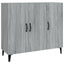 skab 90x34x80 cm konstrueret træ grå sonoma-eg