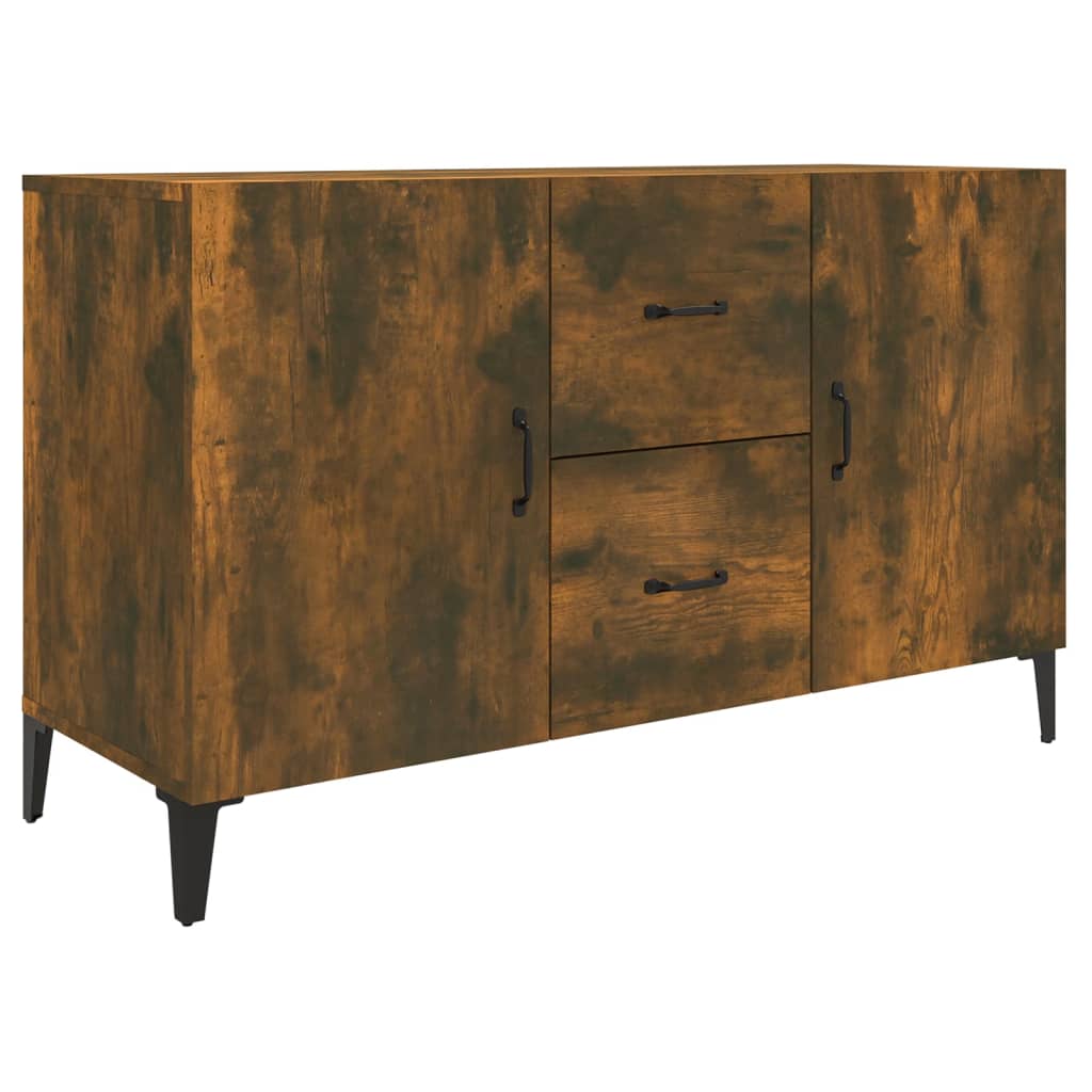 skænk 100x36x60 cm konstrueret træ røget egetræsfarve