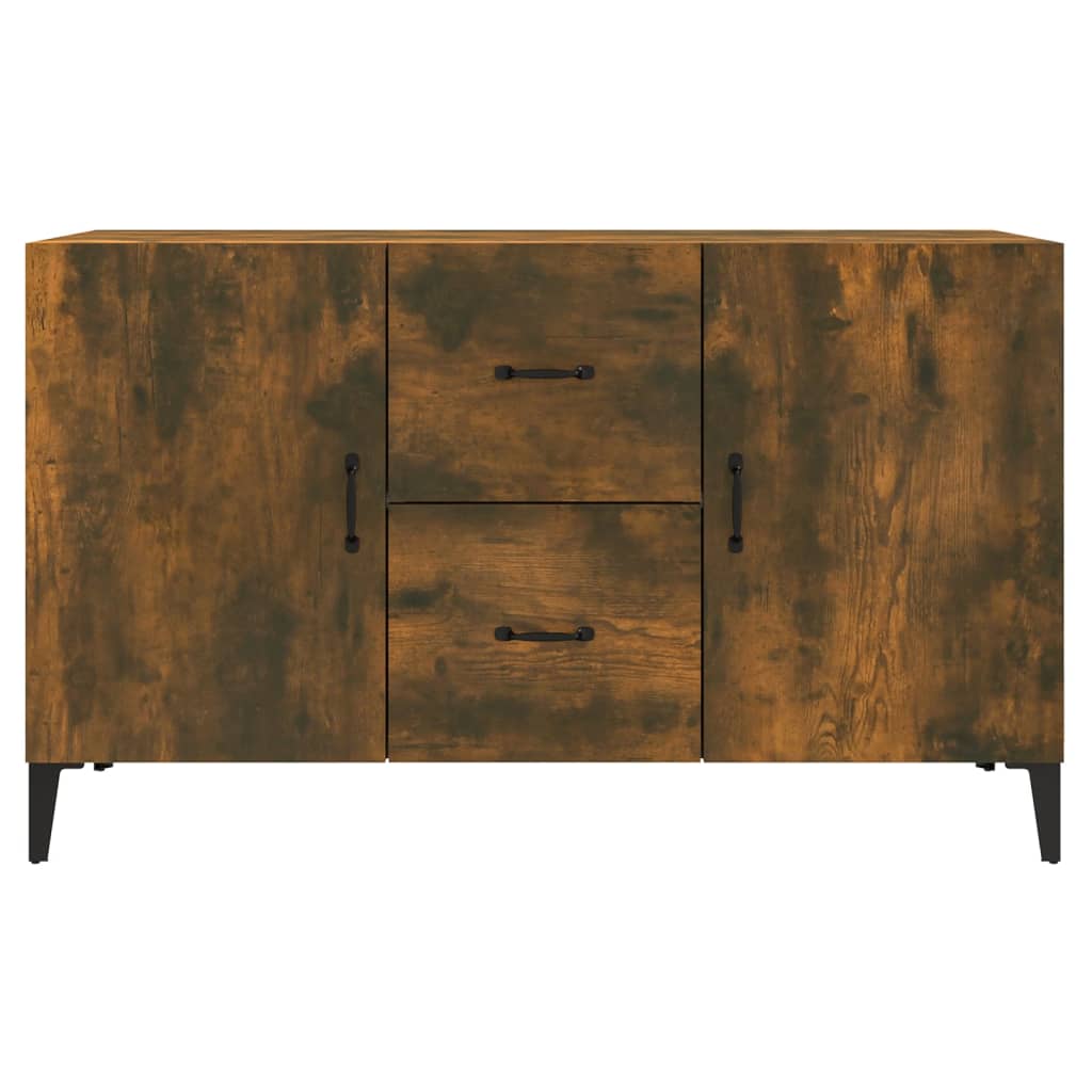 skænk 100x36x60 cm konstrueret træ røget egetræsfarve