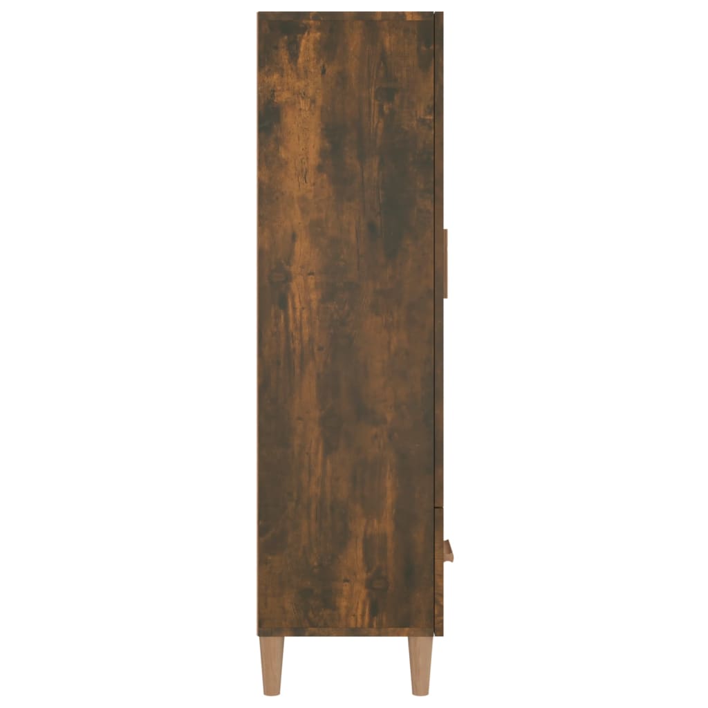 skab 70x31x115 cm konstrueret træ røget egetræsfarve