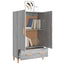 skab 70x31x115 cm konstrueret træ grå sonoma-eg
