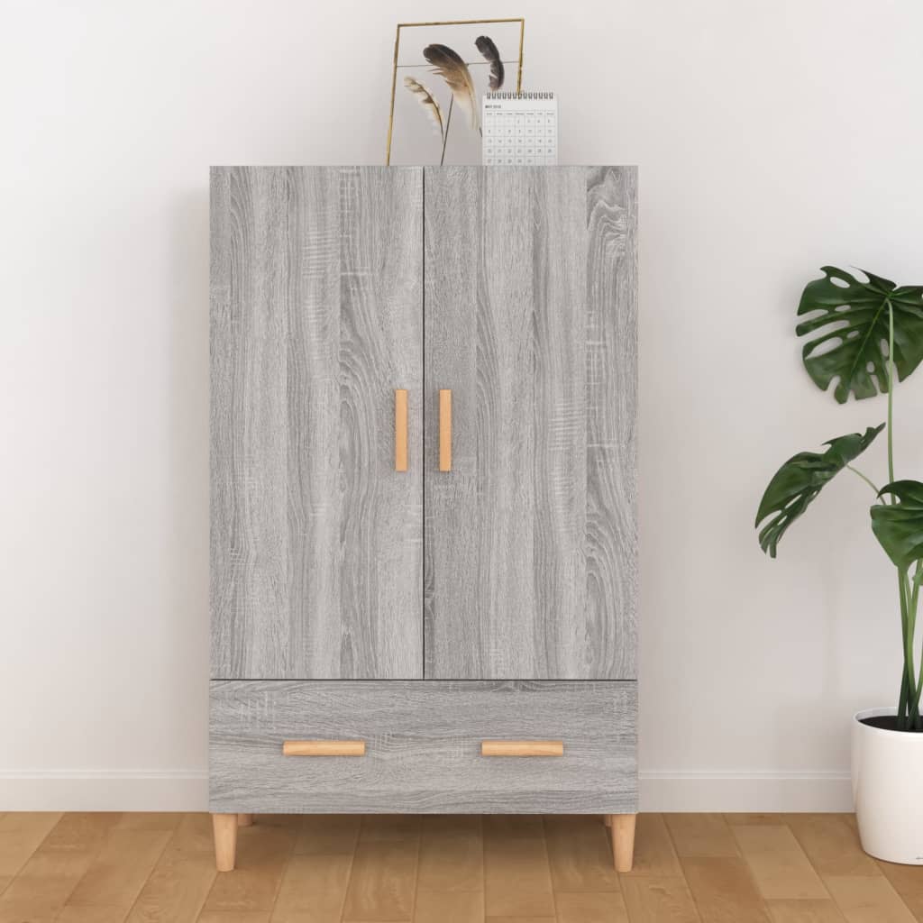 skab 70x31x115 cm konstrueret træ grå sonoma-eg