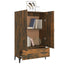 skab 70x31x115 cm konstrueret træ røget egetræsfarve