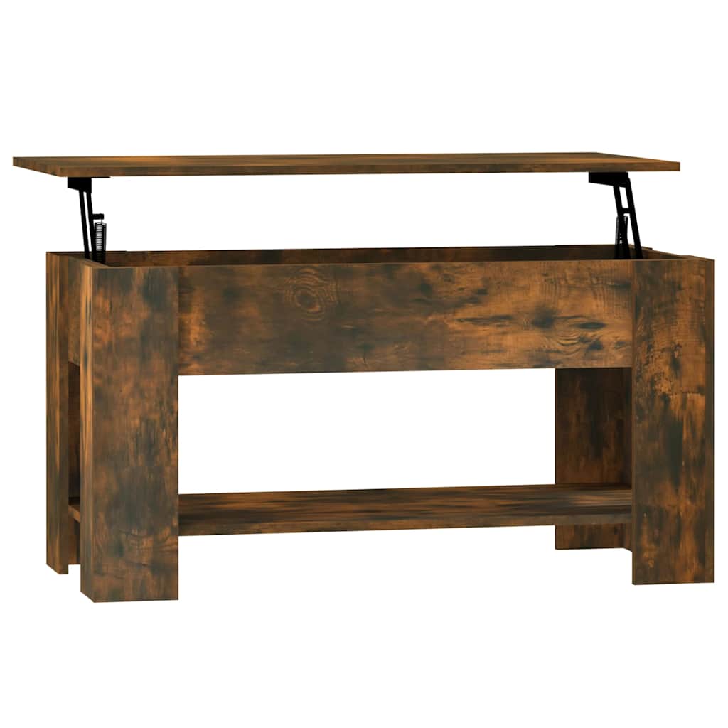 sofabord 101x49x52 cm konstrueret træ røget egetræsfarve