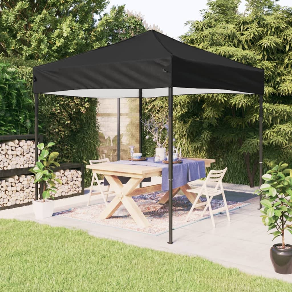 foldbart festtelt 2x2 m sort billede
