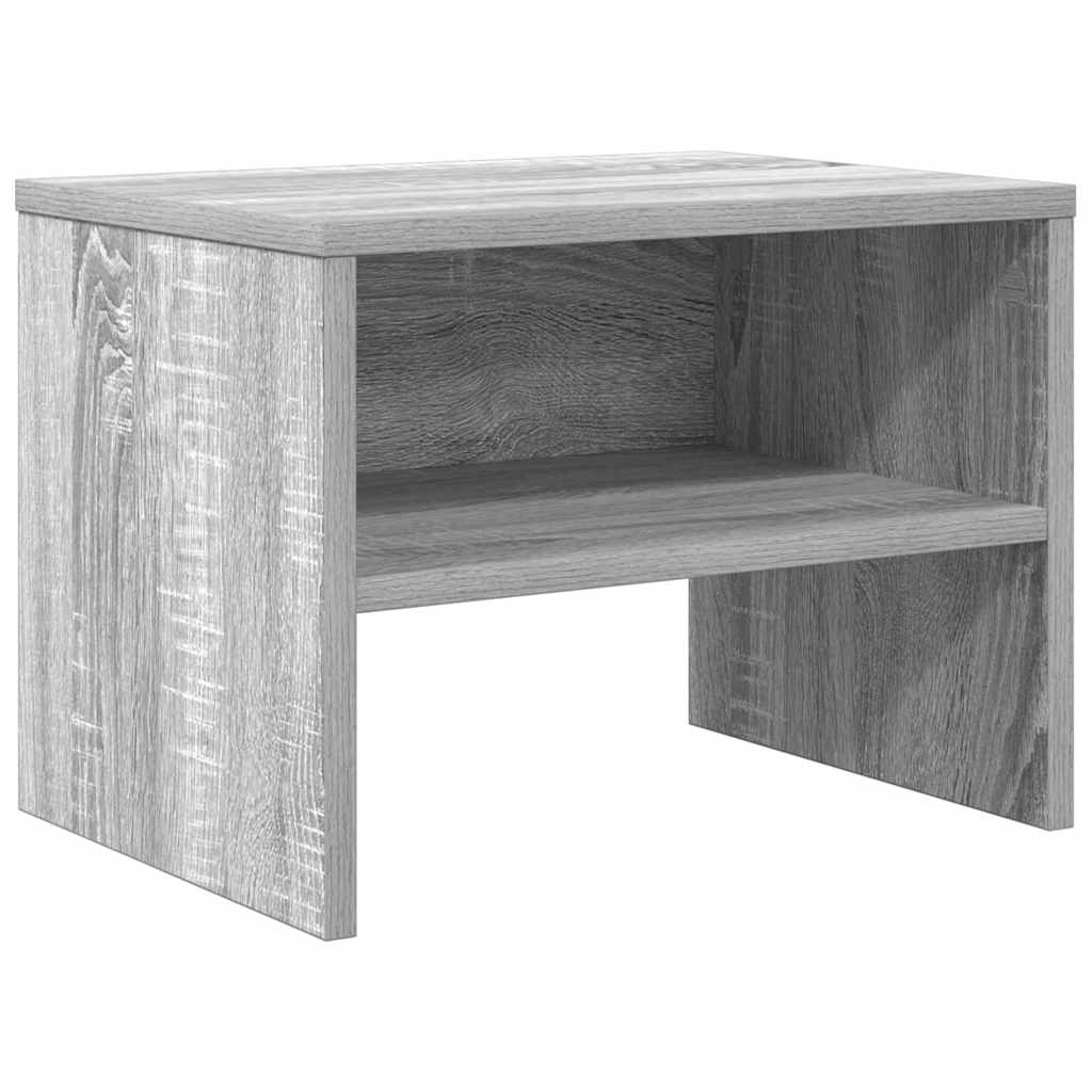 sengebord 40x30x30 cm konstrueret træ grå sonoma-eg