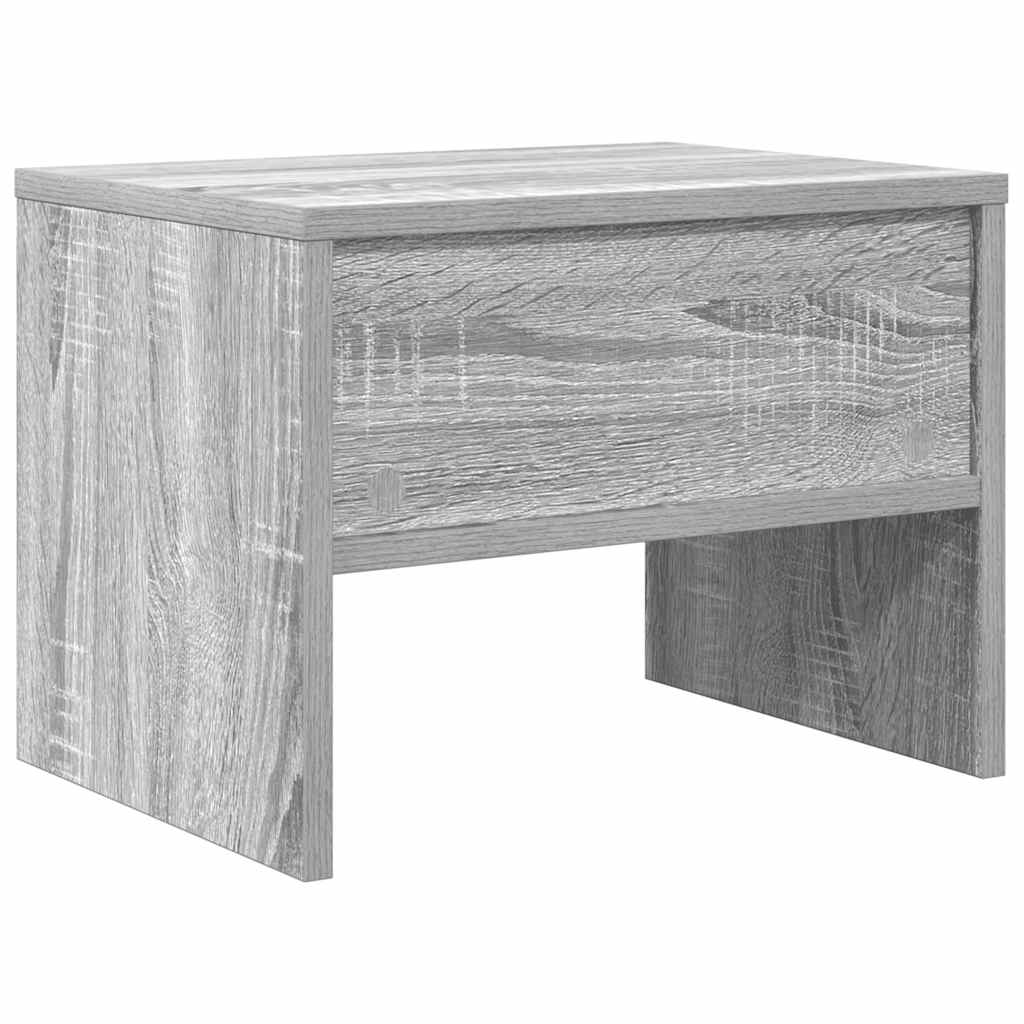 sengebord 40x30x30 cm konstrueret træ grå sonoma-eg