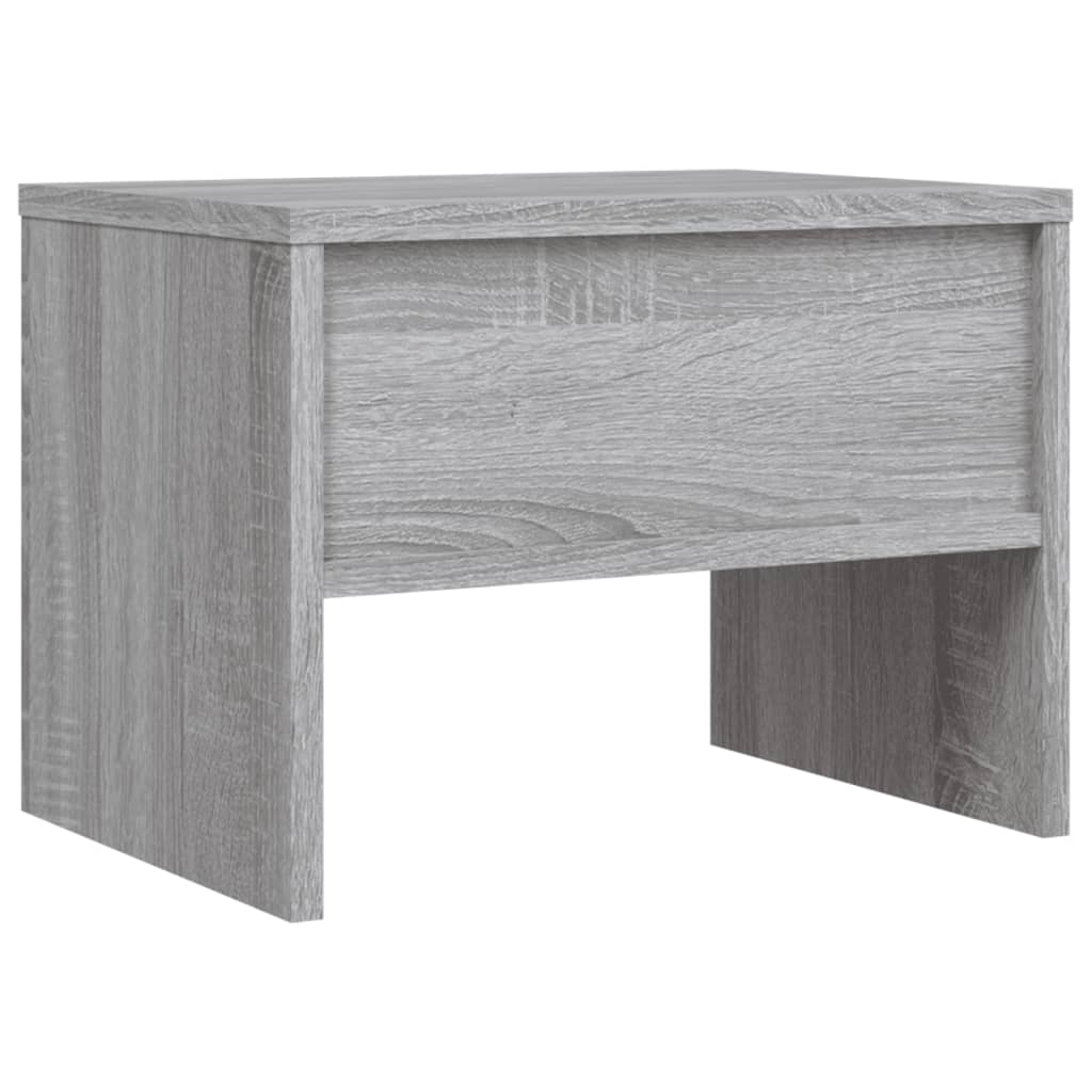 sengeborde 2 stk. 40x30x30 cm konstrueret træ grå sonoma-eg