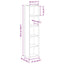 cd-reoler 2 stk. 21x16x93,5 cm konstrueret træ røget egetræ