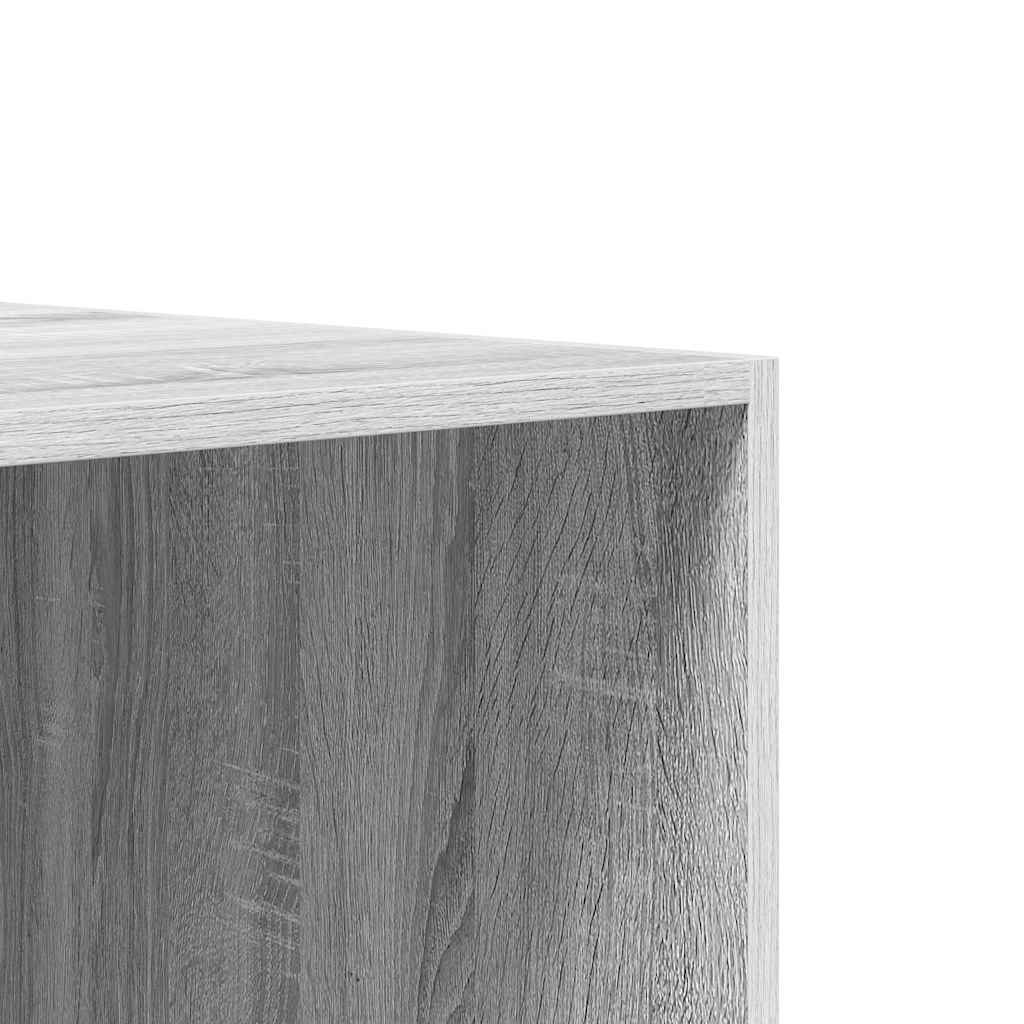 klædeskab 100x50x200 cm konstrueret træ grå sonoma-eg