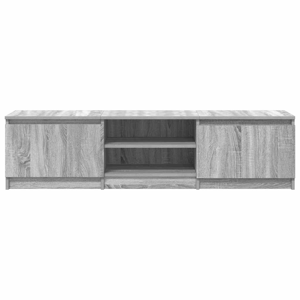tv-bord 140x40x35,5 cm konstrueret træ grå sonoma-eg