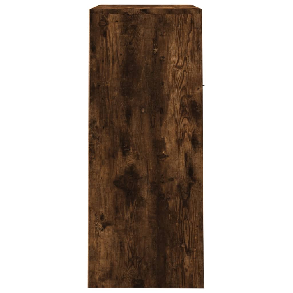 skoskab 60x35x84 cm konstrueret træ røget egetræsfarve