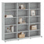 cd-reol 100x23x89,5 cm konstrueret træ grå sonoma