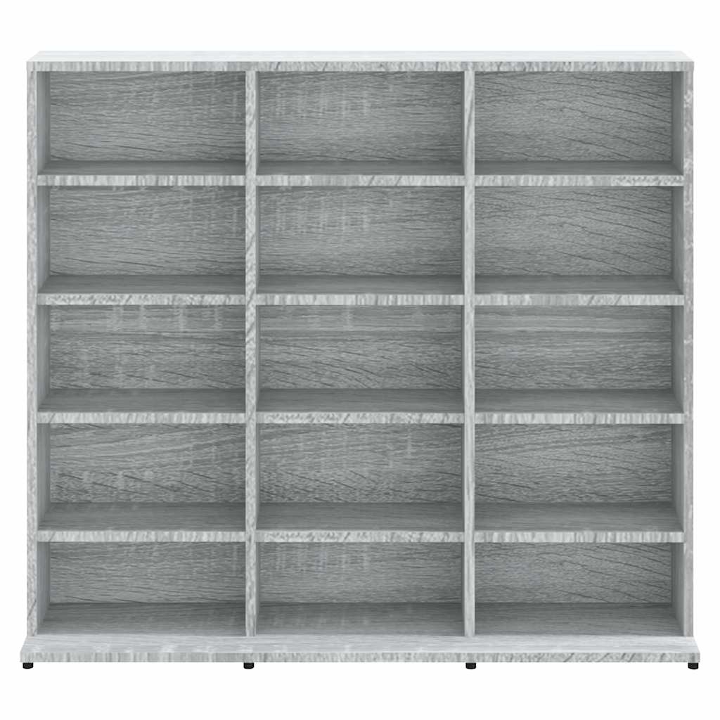 cd-reol 100x23x89,5 cm konstrueret træ grå sonoma